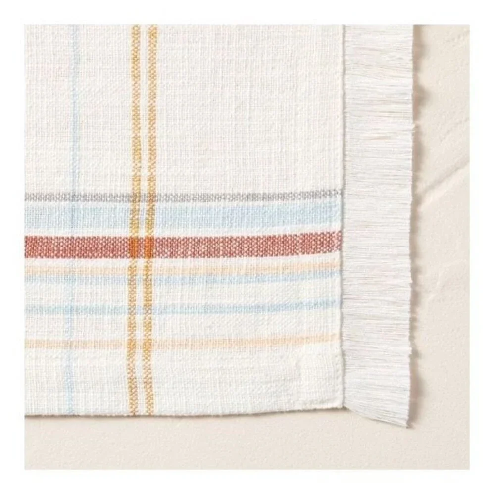 Hearth & Hand Magnolia 4pk‎ Casual Plaid Placemat Set Cream